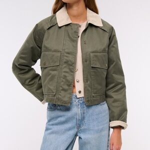 Abercrombie Short Waxed Chore Jacket Large NWOT